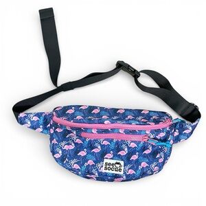 See-Socue Flamingo Print Waist Bag Fanny Pack